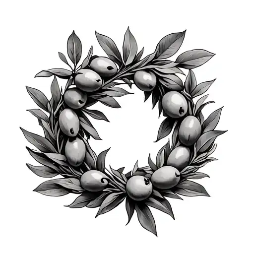 Olive Wreath tattoo design idea