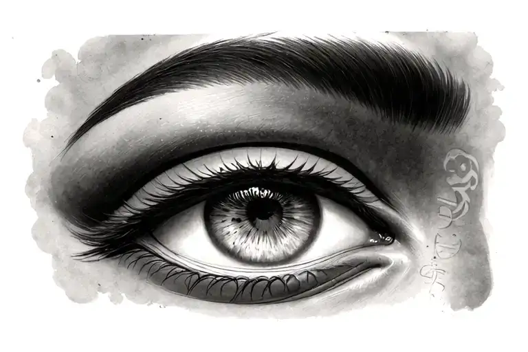 Nefertiti & eye of horus eye tattoo design idea