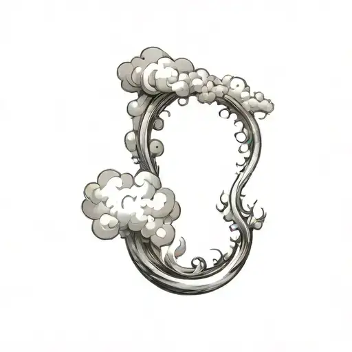Filler Clouds and Smoke tattoo design idea