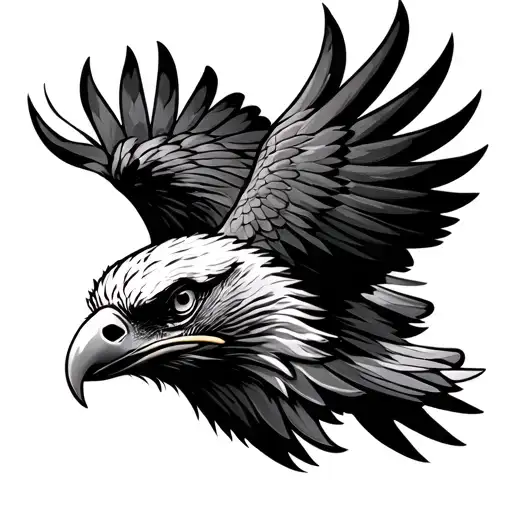 Eagle Trust Fall tattoo design idea