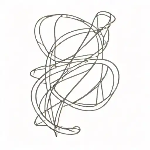 DNA double helix intertwined tattoo design idea