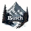 Busch Light Mountain tattoo design idea