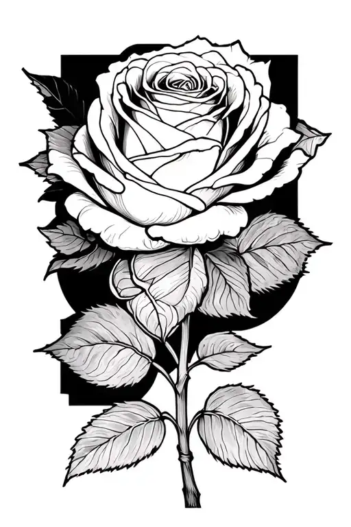 Depeche Mode rose wrapped tattoo design idea