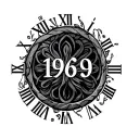 1969 In Roman Numerals tattoo design idea