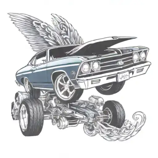 1969 Chevrolet chevelle tattoo design idea