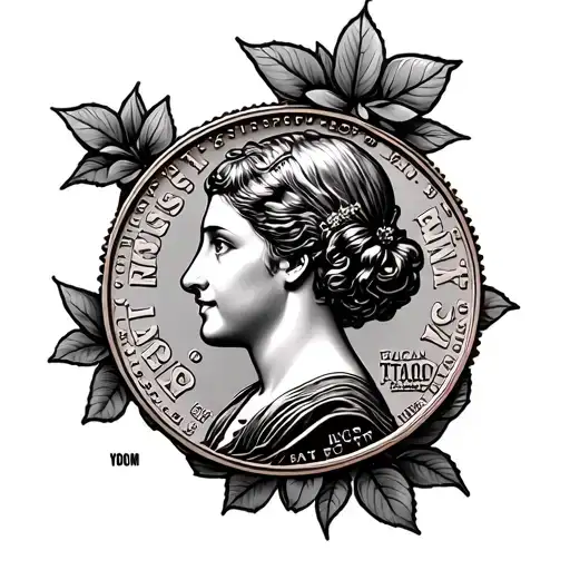 lucky penny design tattoo design idea