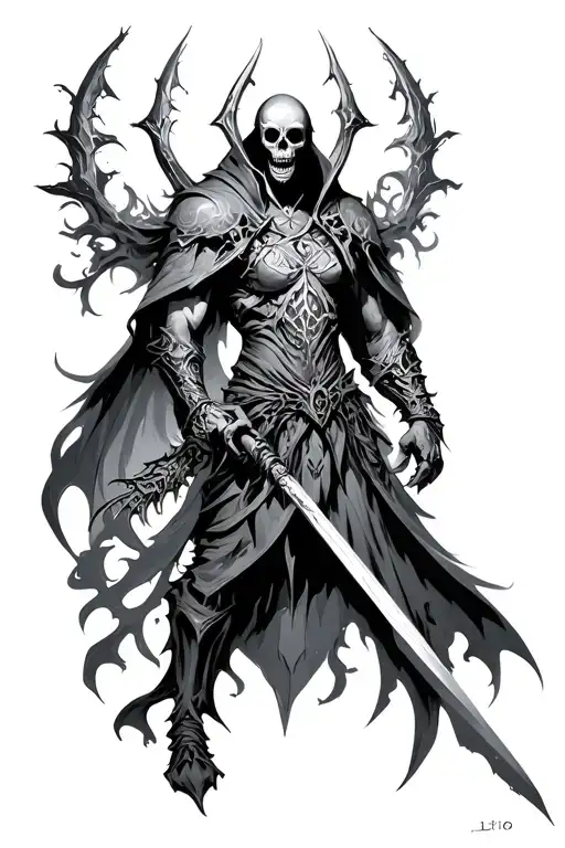 Diablo 3 Necromancer tattoo design idea