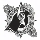 viking compass tattoo design idea