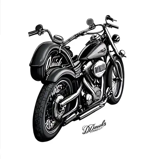 JACK DANIELS AND HARLEY DAVIDSON tattoo design idea