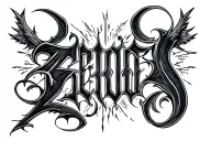 lettering gothic 2000 tattoo design idea