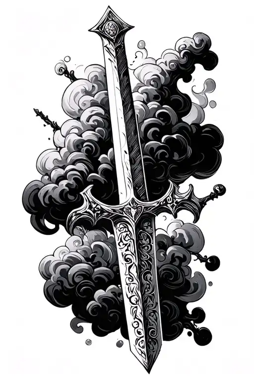 Cloud's Buster Sword tattoo design idea