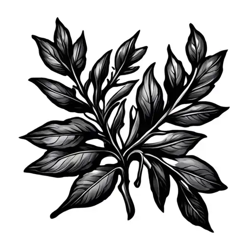 Laurel wreath leaf tattoo design idea
