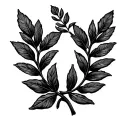Laurel wreath leaf tattoo design idea