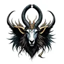 arcangel uriel with capricorn zodiac sign tattoo design idea