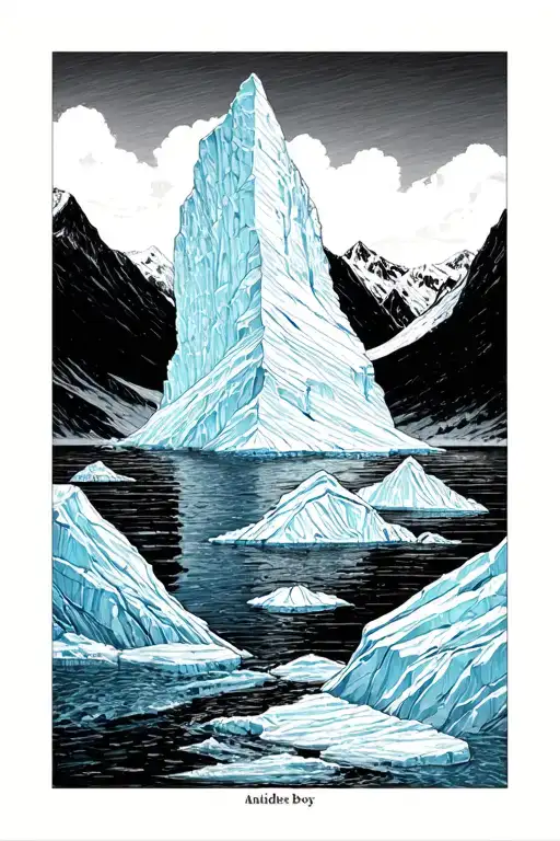 antarctica iceberg $uicideboys tattoo design idea
