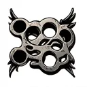 brass knuckles tattoo design idea