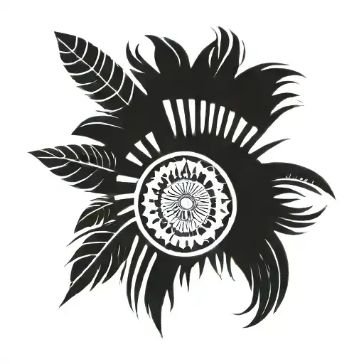 Colombia Indian with Colombia flag tattoo design idea