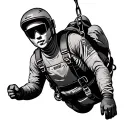 Skydiving tattoo design idea
