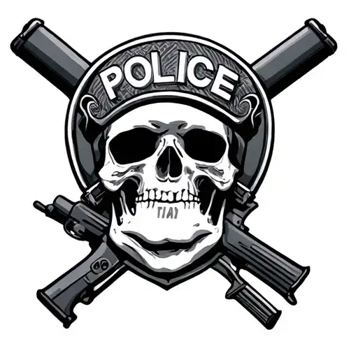 Police tattoo design idea