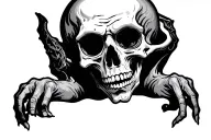 funny morbid tattoo design idea