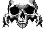 funny morbid tattoo design idea