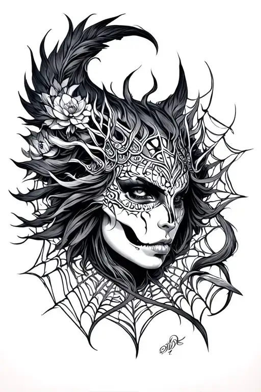 indra's web tattoo tattoo design idea