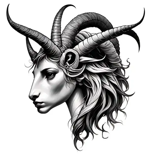 Virgo libra capricorn zodiac sign tattoo design idea