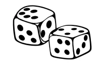 two dice rolling tattoo design idea