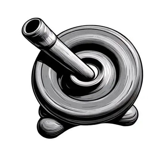 pottery wheel tattoo design idea