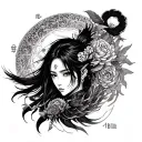 dokkaebi from the korean mythology, tattoo should be centered or at least part of it is in the elbow tattoo design idea