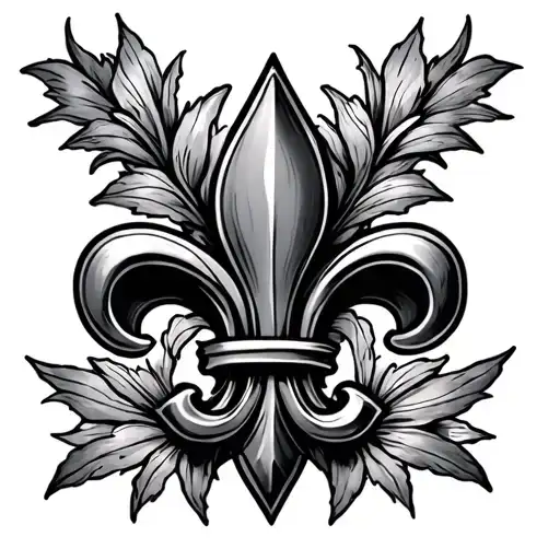Fluer de lis memorial tattoo for dad tattoo design idea
