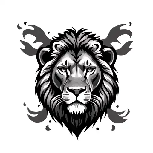 Lion Head memorial tattoo tattoo design idea