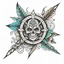 Tally mark tattoo design idea