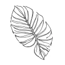 Monstera tattoo design idea