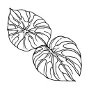 Monstera tattoo design idea