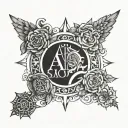 stoic virtues tattoo design idea