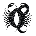 Scorpio and Capricorn constellation merging tattoo design idea