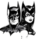 Batman and Catwoman tattoo design idea