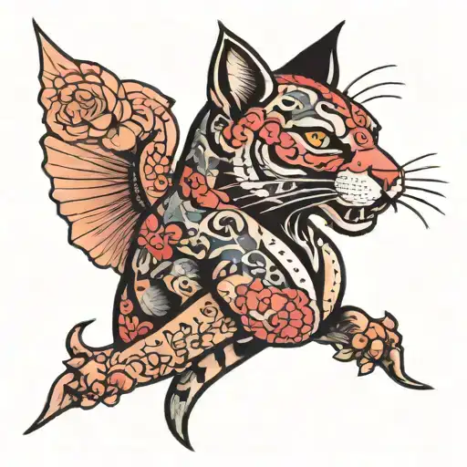 dick in pussy tattoo design idea