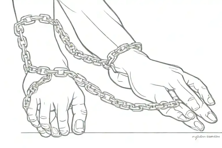 new chains, same shackles tattoo design idea