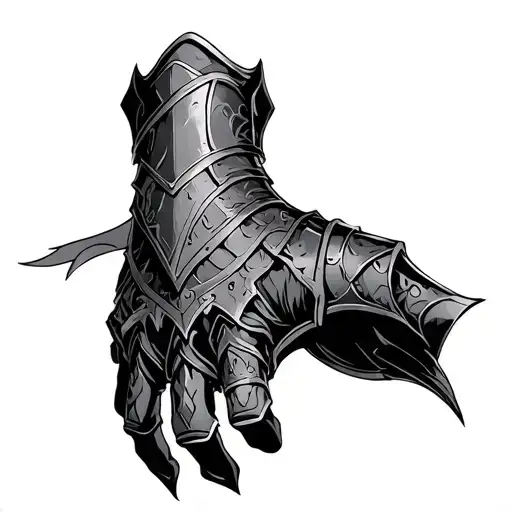 Armor Gauntlet tattoo design idea