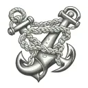 military anchor  tattoo design idea