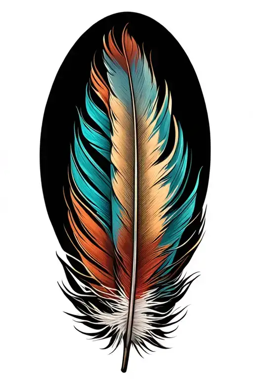 Bahamas old styles with feather tattoo design idea