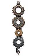 gears intertwined tattoo design idea