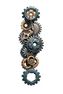 gears intertwined tattoo design idea