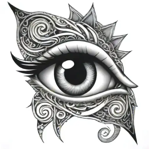 eye of horus with the rinnegan eyes from naruto tattoo design idea