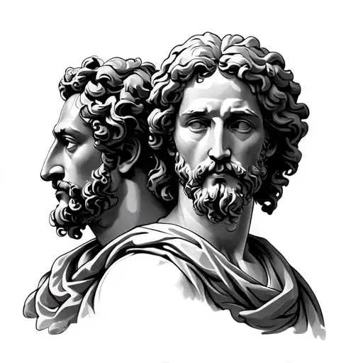 School of athens plato and aristotle tattoo design idea