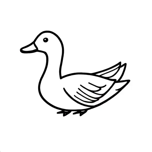 Cowboy Duck tattoo design idea