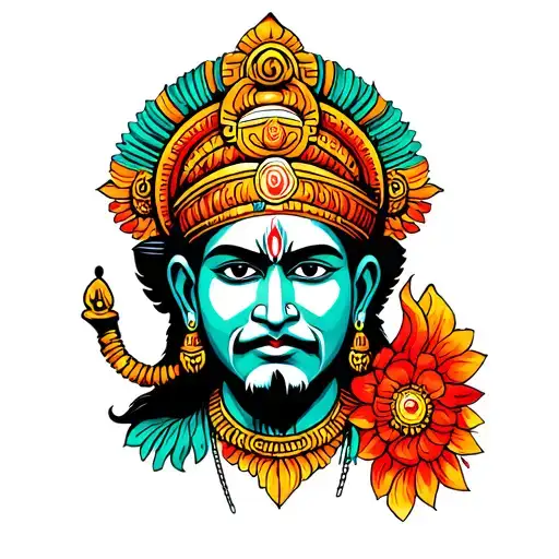 hanuman gada futuristic tattoo design idea