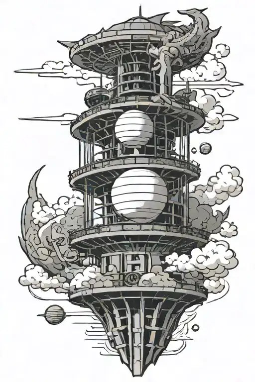 Ohio state outline dragon ball z looney tunes Seattle space needle tattoo design idea